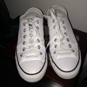 White Leather Converse